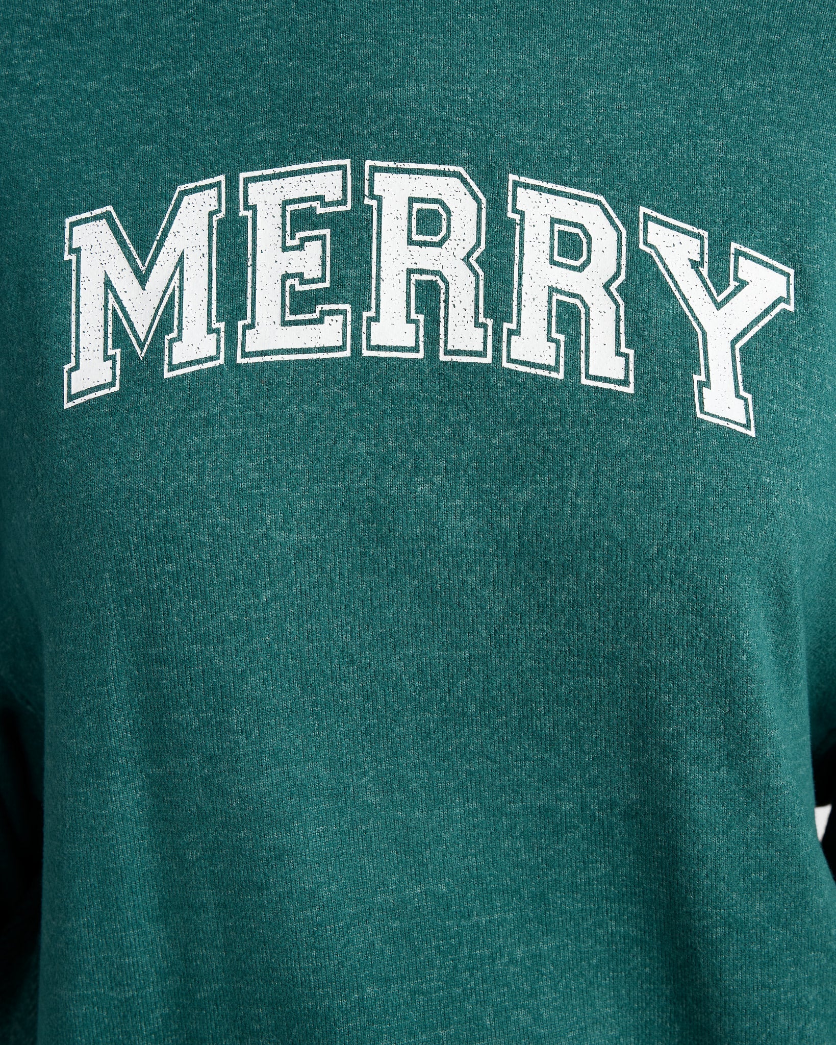 Heathered Spruced Up $|& SEAS Shoreline Merry Hacci Holiday Graphic Crew - SOF Full Front
