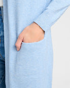 Heather Sky $|& SEAS Pacific Marled Pocket Cardigan - SOF Detail