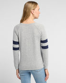 Heather Grey/Navy $|& SEAS Shoreline Varsity Cozy Top - SOF Back