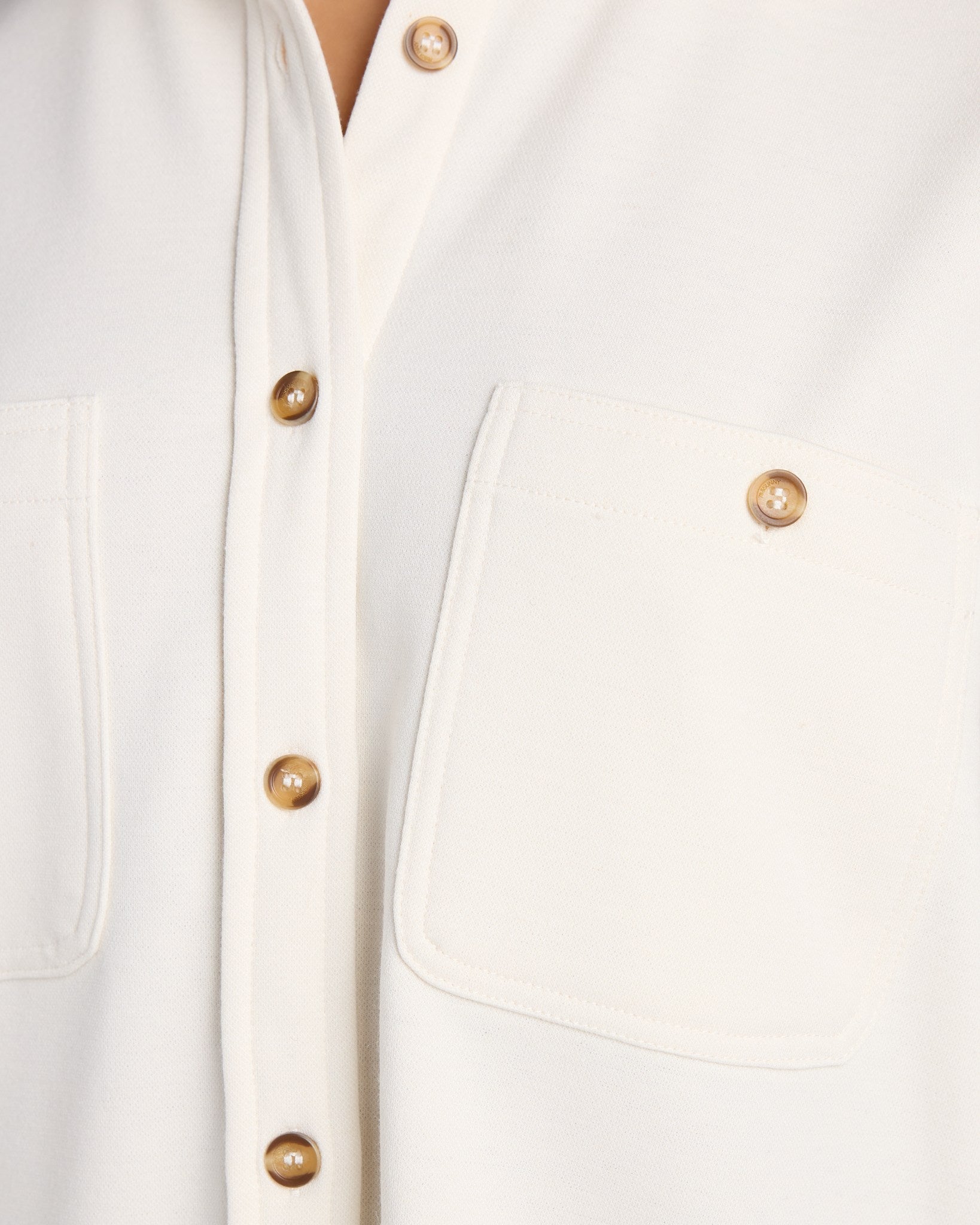 Cream $|& SEAS Coastline Button Down Solid - SOF Detail