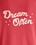 Soft Rose $|& SEAS Hacci Graphic Crew "Dream Often" Graphic Pullover - SOF Full Front