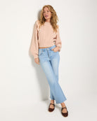 Lakeside Blue $|& SEAS Braylon Straight Leg Cropped Jean with Button Fly - UGC On Fig