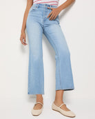 Lakeside Blue $|& SEAS Braylon Straight Leg Cropped Jean with Button Fly - SOF Front