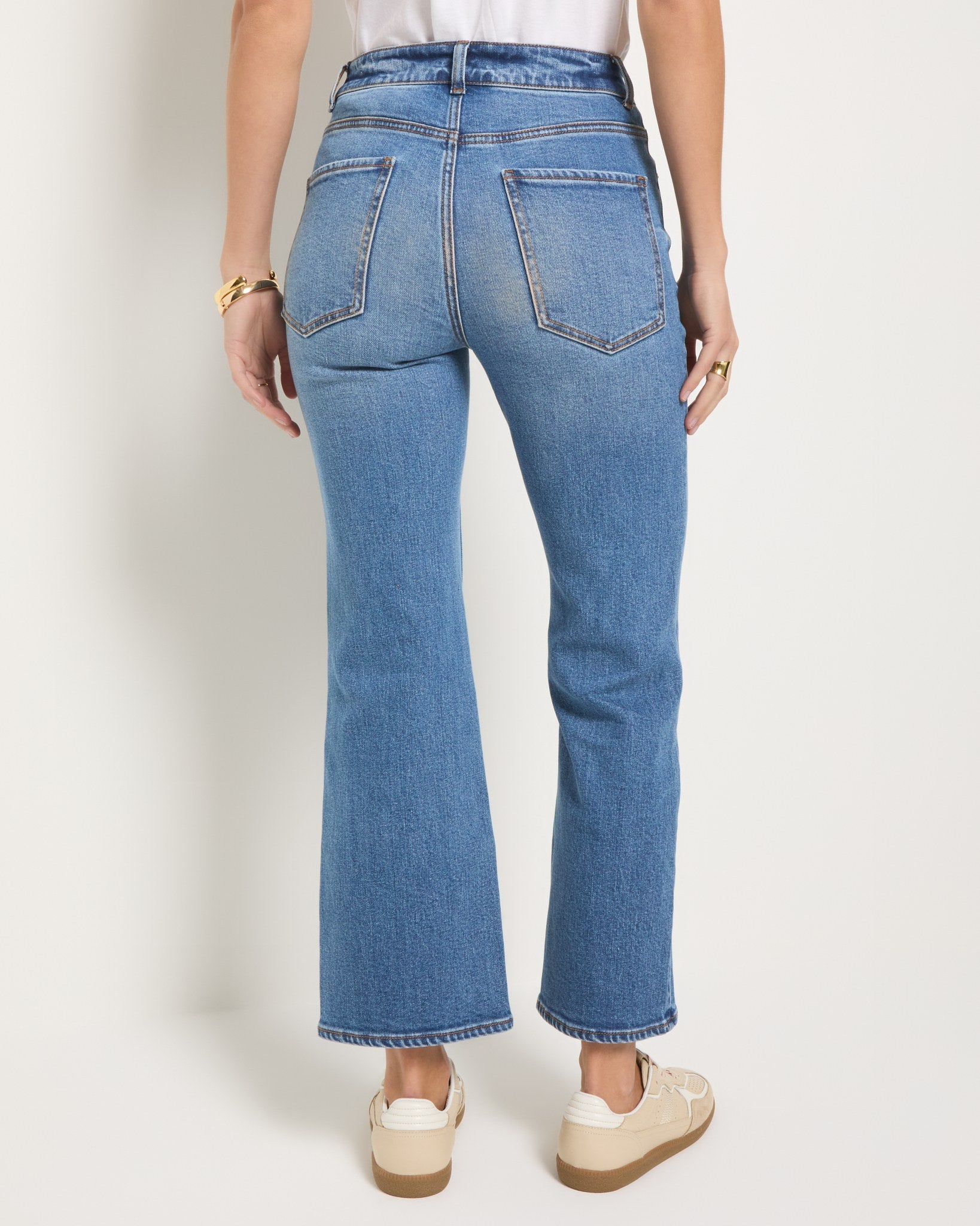 Pacific Blue $|& SEAS Braylon Straight Leg Cropped Jean with Button Fly - SOF Back