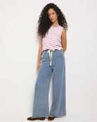 Lakeshore $|& SEAS Lila Elastic Waist Wide Leg Jean - UGC On Fig