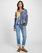 Midnight Tie Dye $|& SEAS Shore V-Neck Light Weight Thermal Top - UGC On Fig