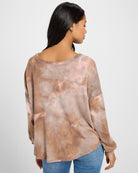 Khaki Tie Dye $|& SEAS Shore V-Neck Light Weight Thermal Top - SOF Back