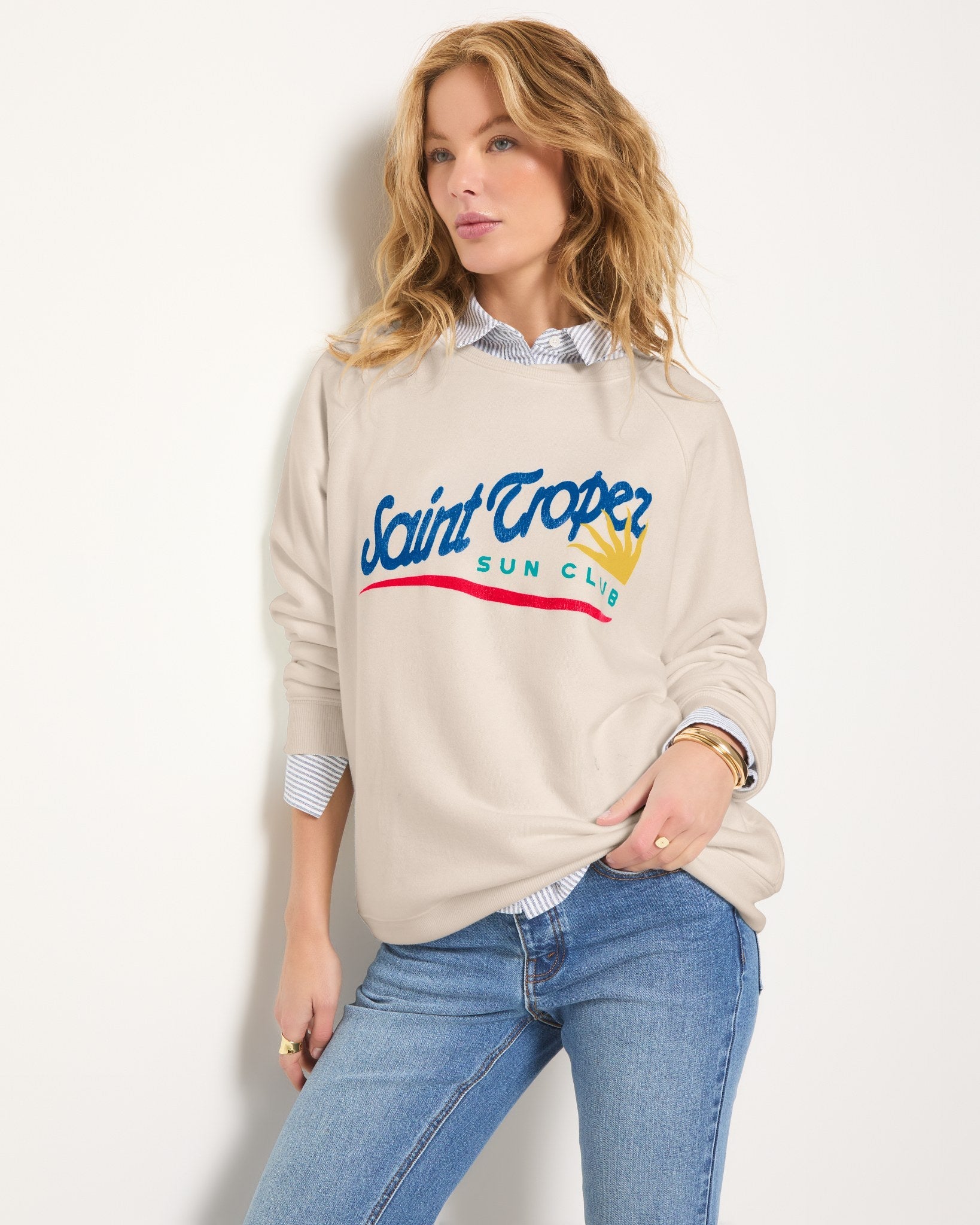 Birch $|& SEAS Cliffs Saint Tropez Raglan Sweatshirt - VOF Front