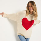 Birch $|& SEAS Amour Heart Crew Neck Sweater - SOF Full Front