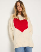 Birch $|& SEAS Amour Heart Crew Neck Sweater - SOF Back