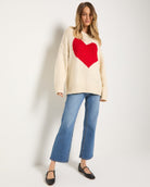 Birch $|& SEAS Amour Heart Crew Neck Sweater - SOF Front