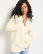 Cream $|& SEAS Lovely Classic Cardigan - SOF Front