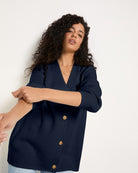 Mariner Midnight $|& SEAS Lovely Classic Cardigan - VOF Side