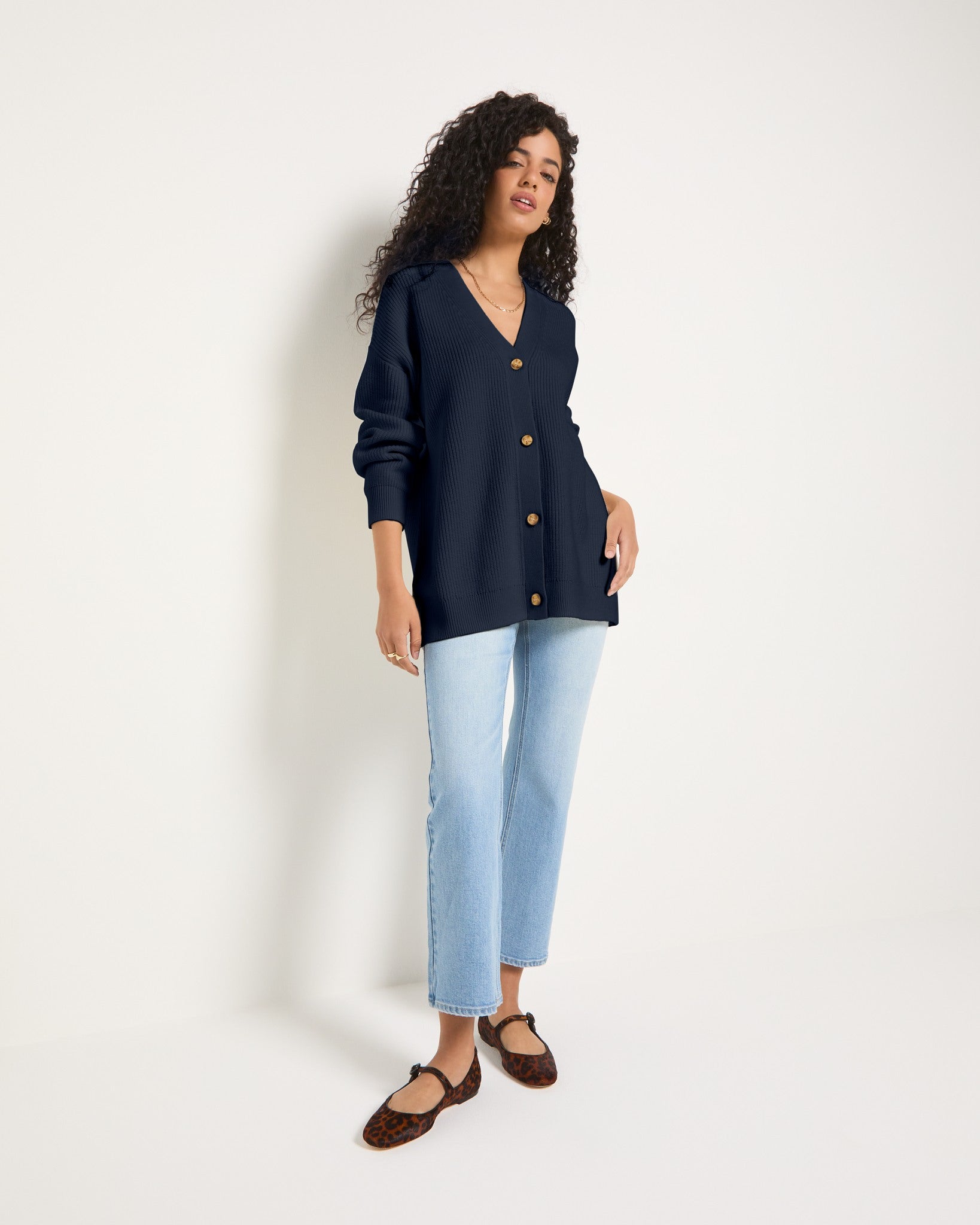 Mariner Midnight $|& SEAS Lovely Classic Cardigan - UGC On Fig