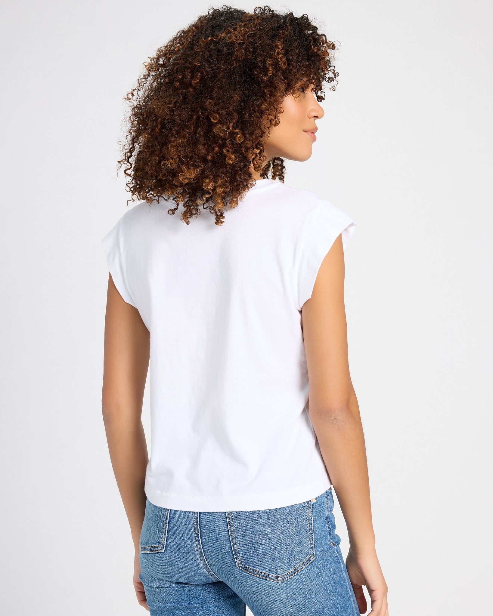 White $|& SEAS Tides Winged Muscle Tank - SOF Back