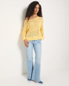 Butter $|& SEAS Sage Off Shoulder Pointelle Sweater - UGC On Fig