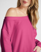 Rouge $|& SEAS Brooksville One Shoulder Sweatshirt - SOF Full Front