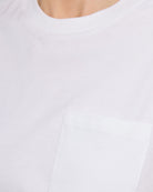 White $|& SEAS Luna Pocket Tee - SOF Full Front