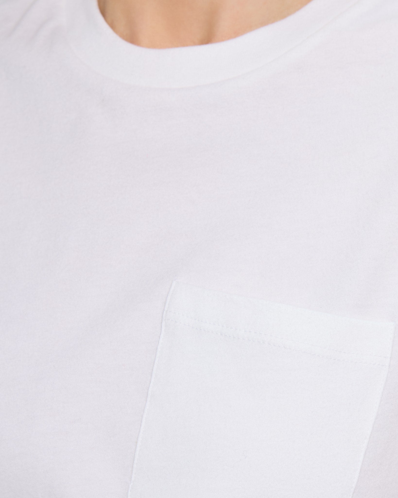 White $|& SEAS Luna Pocket Tee - SOF Full Front