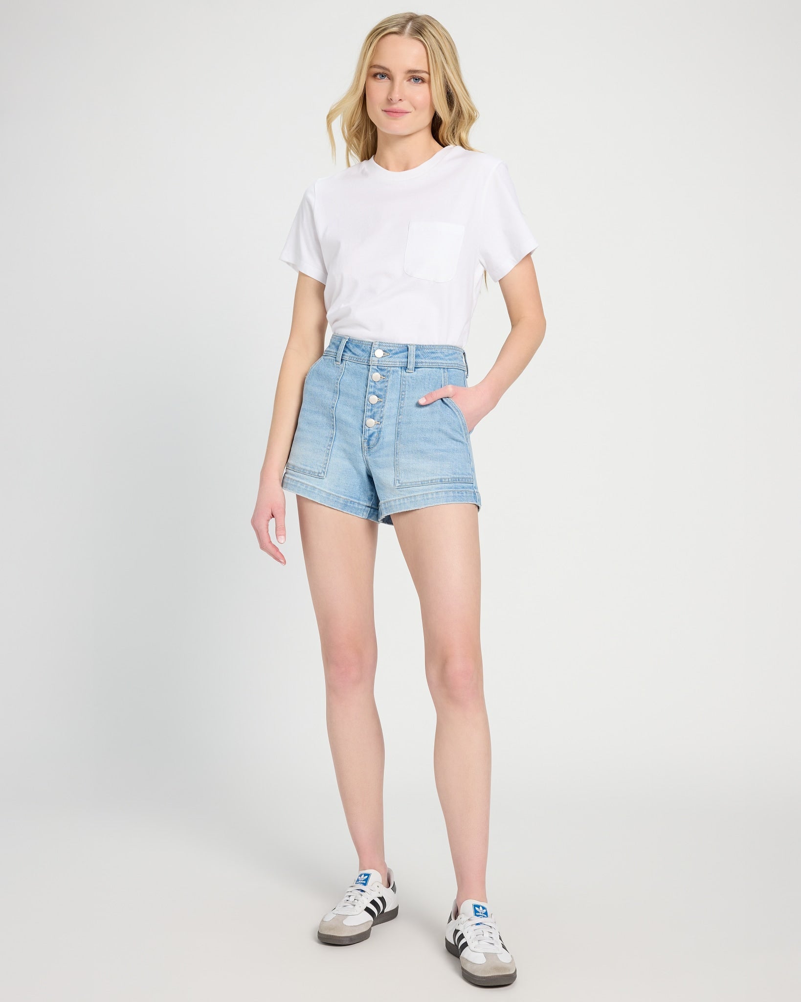 White $|& SEAS Luna Pocket Tee - UGC On Fig