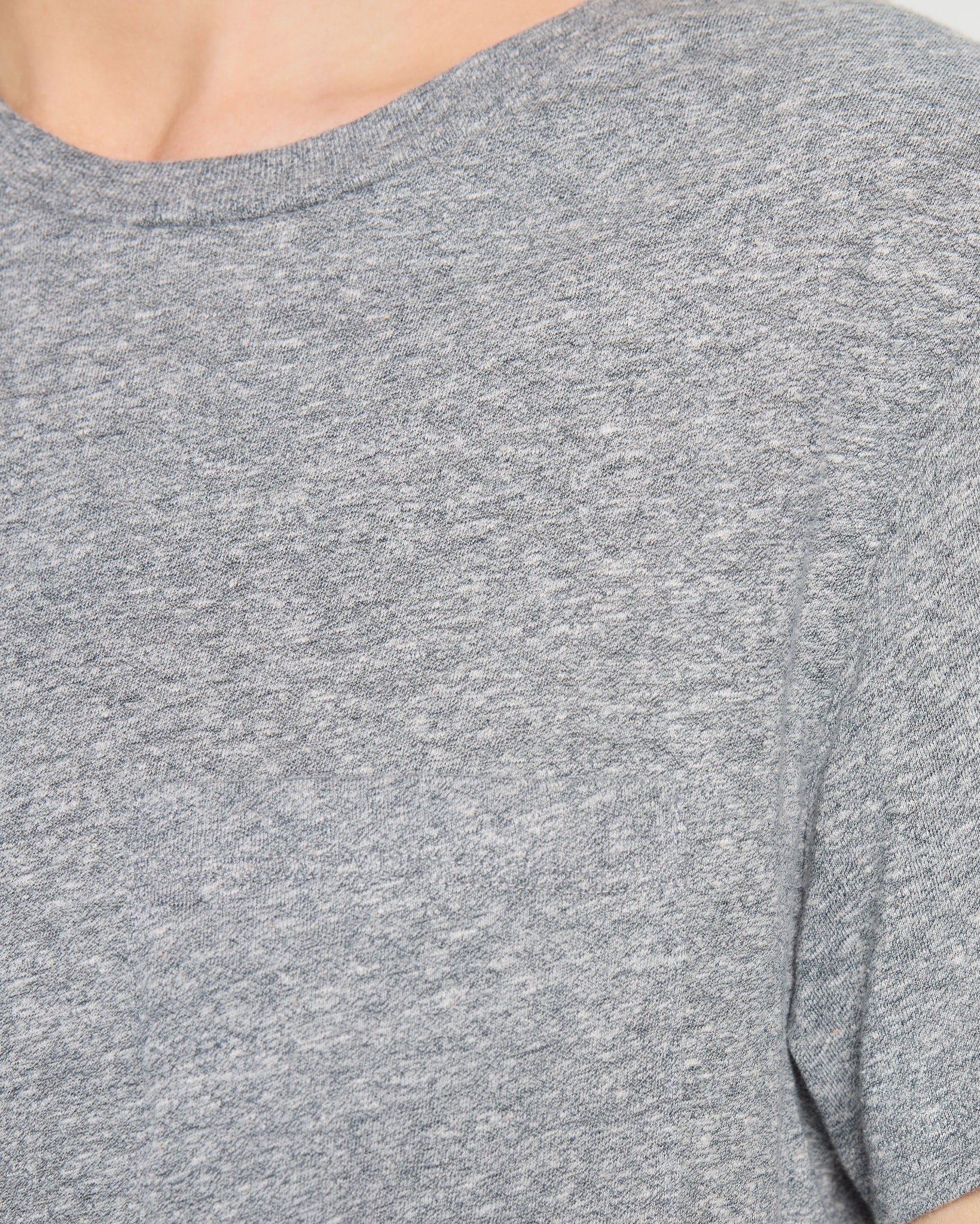 Heather Grey $|& SEAS Luna Pocket Tee - SOF Full Front