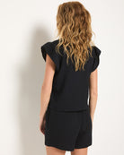 Black $|& SEAS Gulls Gauze Tank - SOF Back