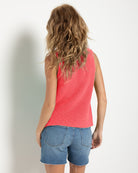 Coral $|& SEAS Coastal V-Neck Sweater Tank - SOF Back