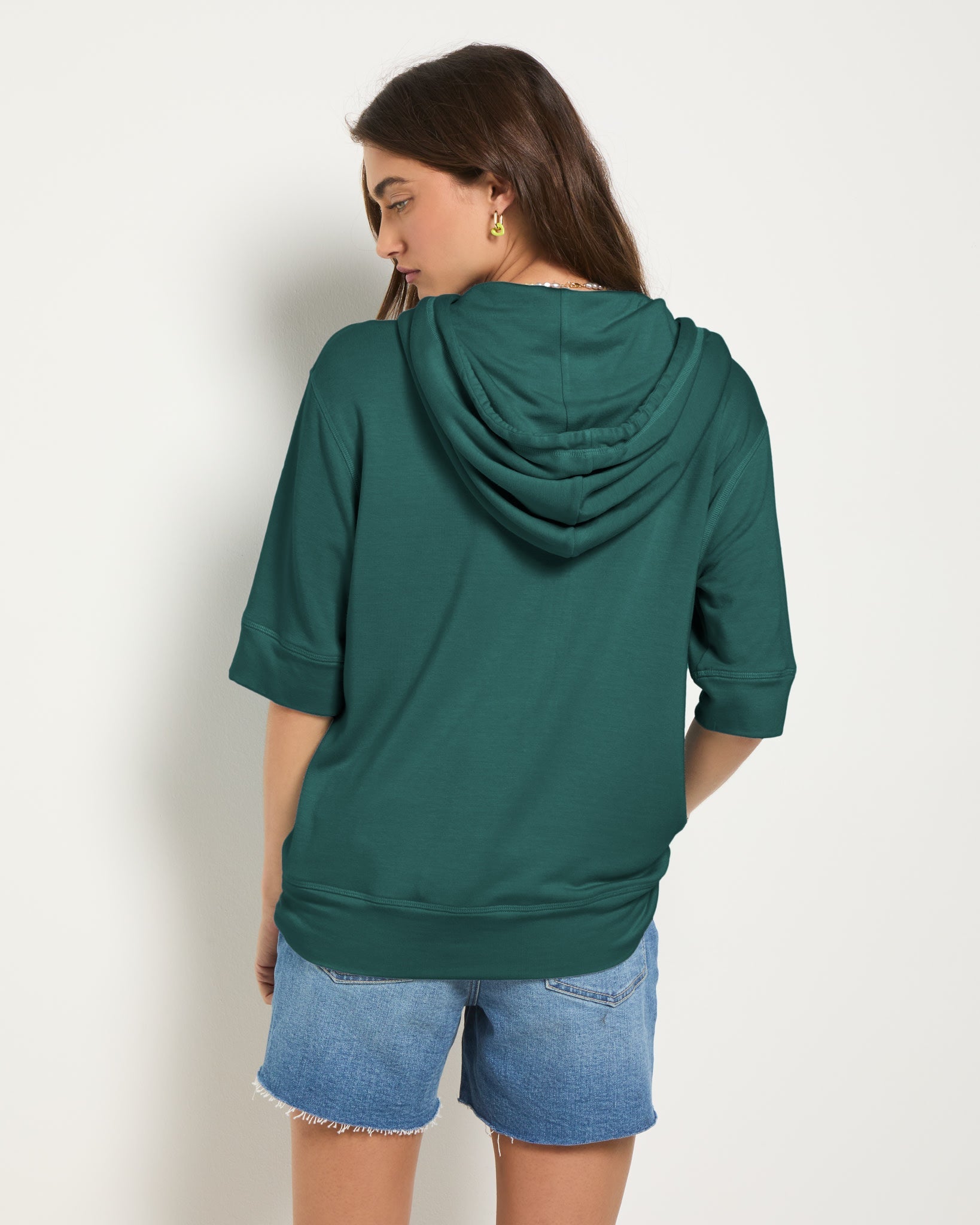 Short Sleeve Zip Hoodie | Seventy Eight and Sunny