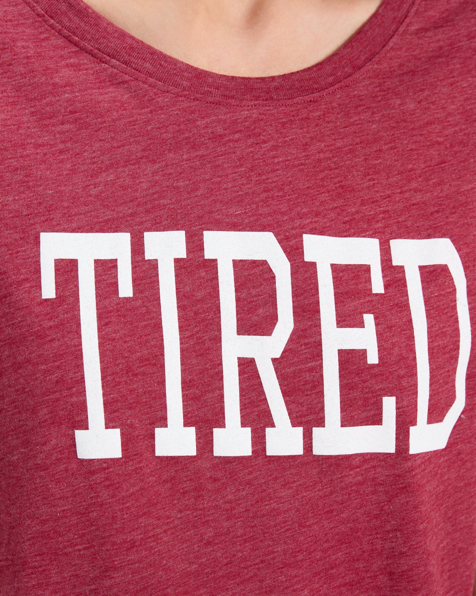 Merlot $|& SEAS Tired Graphic Sleep Tee - SOF Full Front