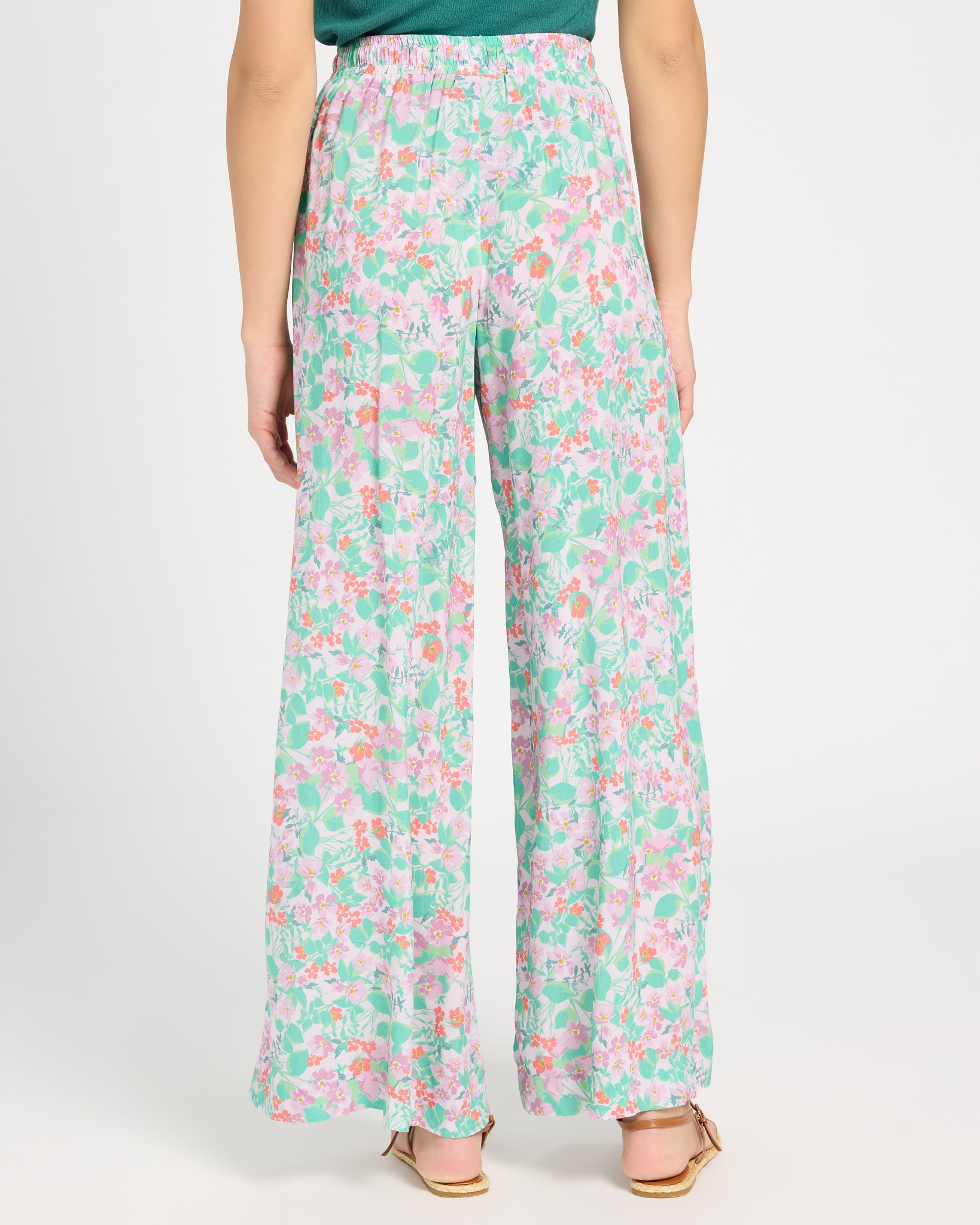 Mauve Mist Floral $|& SEAS Zuma Smocked Waist Pant - SOF Back