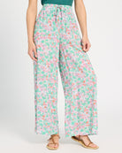 Mauve Mist Floral $|& SEAS Zuma Smocked Waist Pant - SOF Front