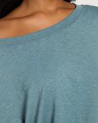 Lagoon $|& SEAS Brooksville Slub Off The Shoulder Top - SOF Full Front