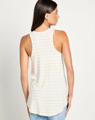 Lime Birch Stripe $|& SEAS Surfside Stripe Scoop Tank - SOF Back