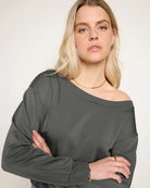 Eclipse $|& SEAS Brooksville One Shoulder Sweatshirt - SOF Full Front