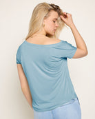 Wave $|& SEAS Edgewater Off The Shoulder Tee - SOF Back