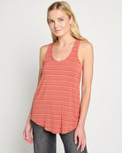 Burlwood Stripe $|& SEAS Surfside Stripe Scoop Tank - SOF Front