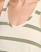 Cream Stripe $|& SEAS Surfside Stripe Scoop Tank - SOF Full Front