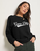 Black $|& SEAS Cliffside Game Day Raglan Sweatshirt - SOF Front