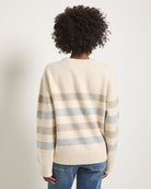Heather Cream $|& SEAS Harbor Haven Striped Sweater - SOF Back