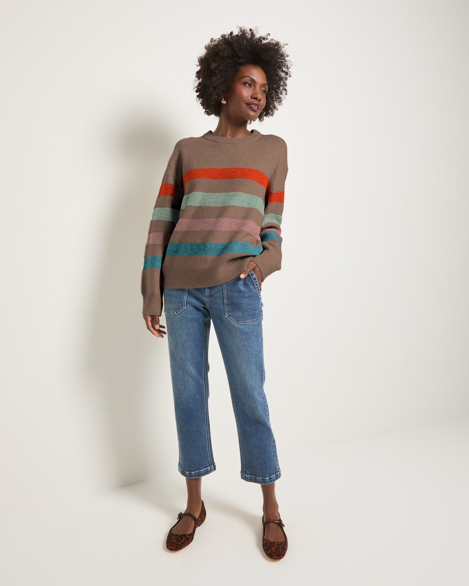 Heather Dune $|& SEAS Harbor Haven Striped Sweater - UGC On Fig