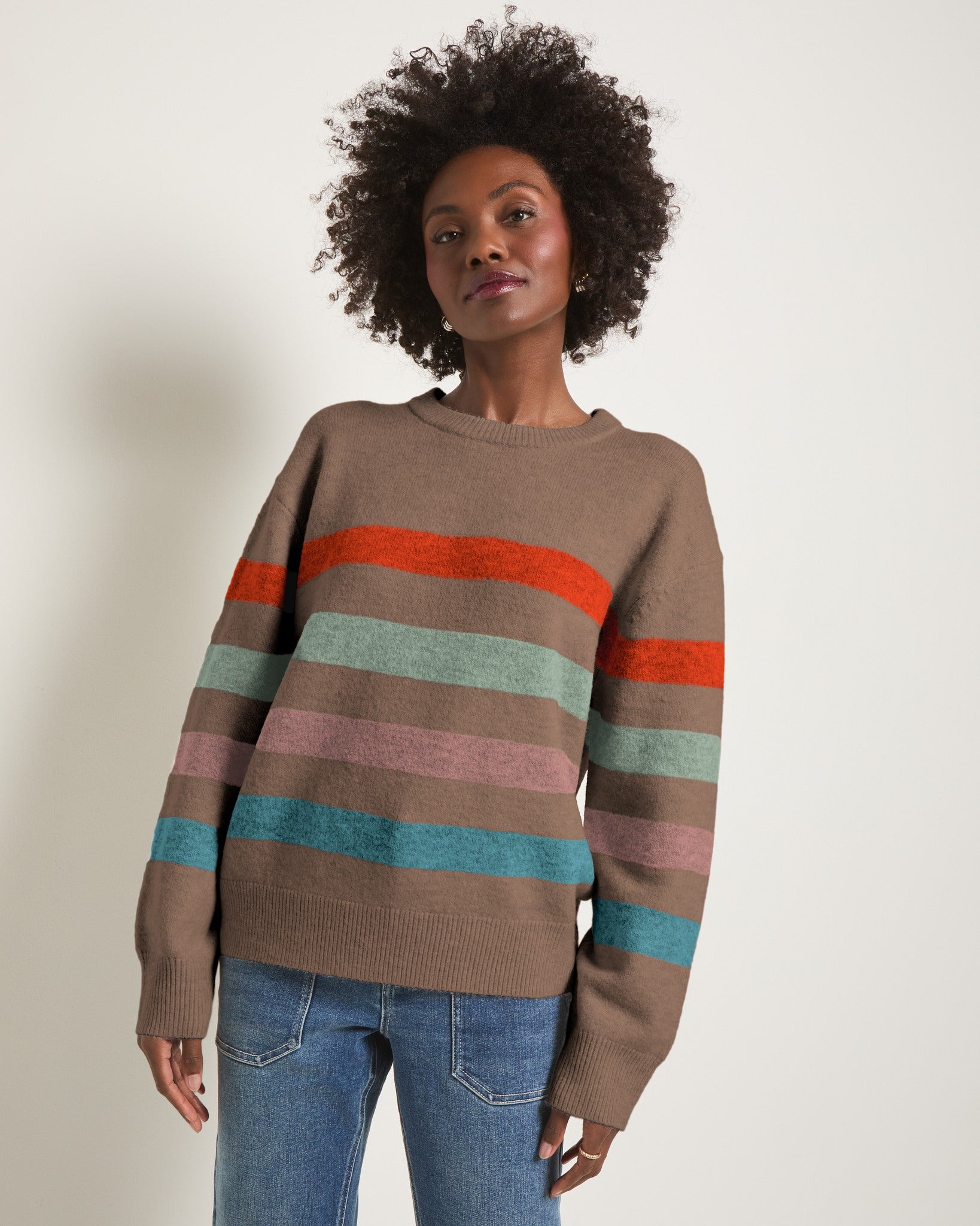 Heather Dune $|& SEAS Harbor Haven Striped Sweater - SOF Front