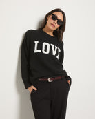 Black $|& SEAS Love Sweater - VOF Front