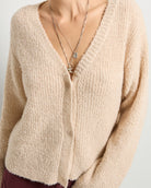 Cream $|& SEAS Easy to Love Cardigan - VOF Front