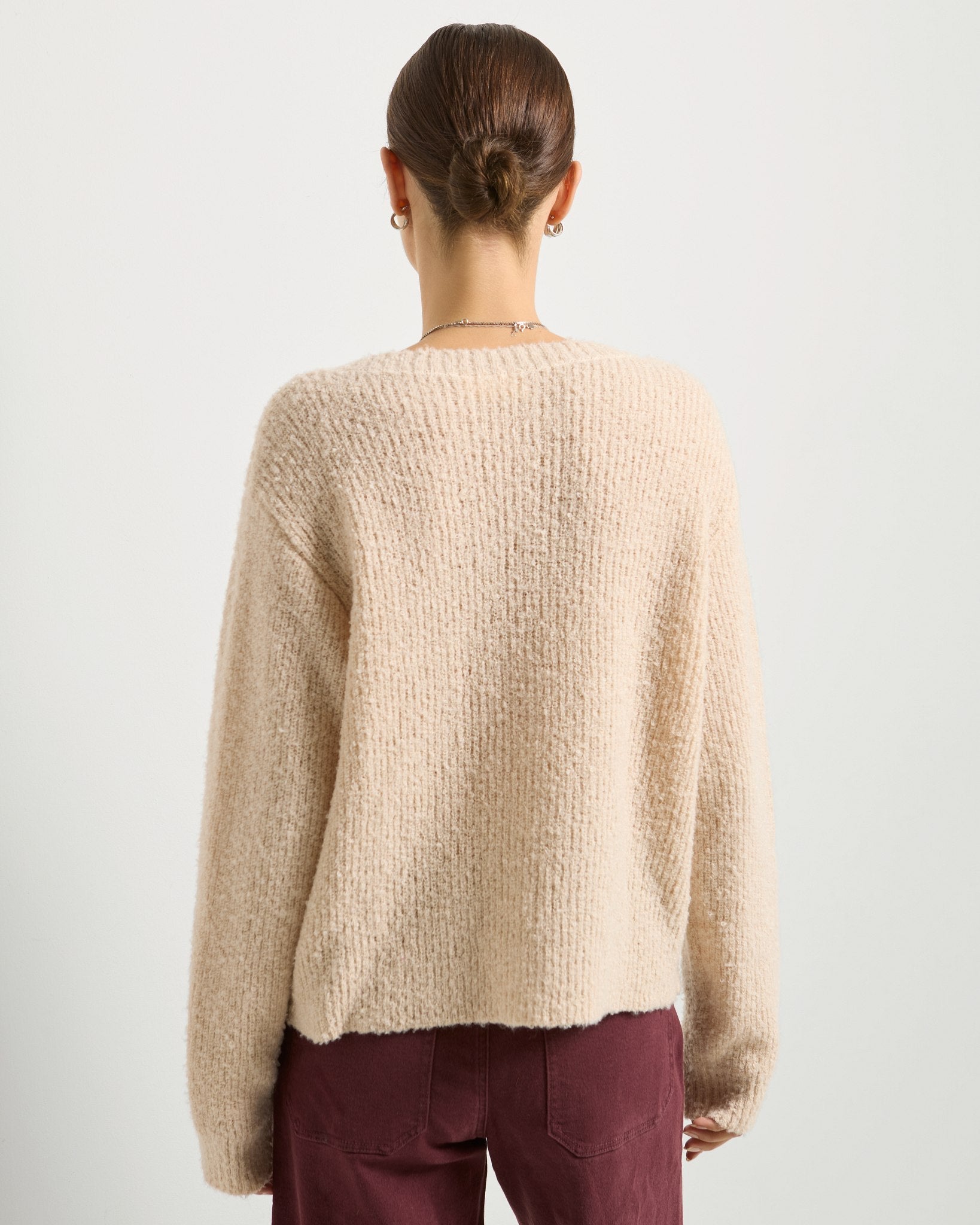 Cream $|& SEAS Easy to Love Cardigan - SOF Back