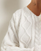 White $|& SEAS Dreamcatcher Chenille Sweater - SOF Full Front