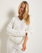 White $|& SEAS Dreamcatcher Chenille Sweater - SOF Front