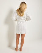 White $|& SEAS Dreamcatcher Chenille Robe - SOF Back