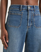 Storm $|& SEAS Caroline Cropped Wide Leg Jean - SOF Full Front