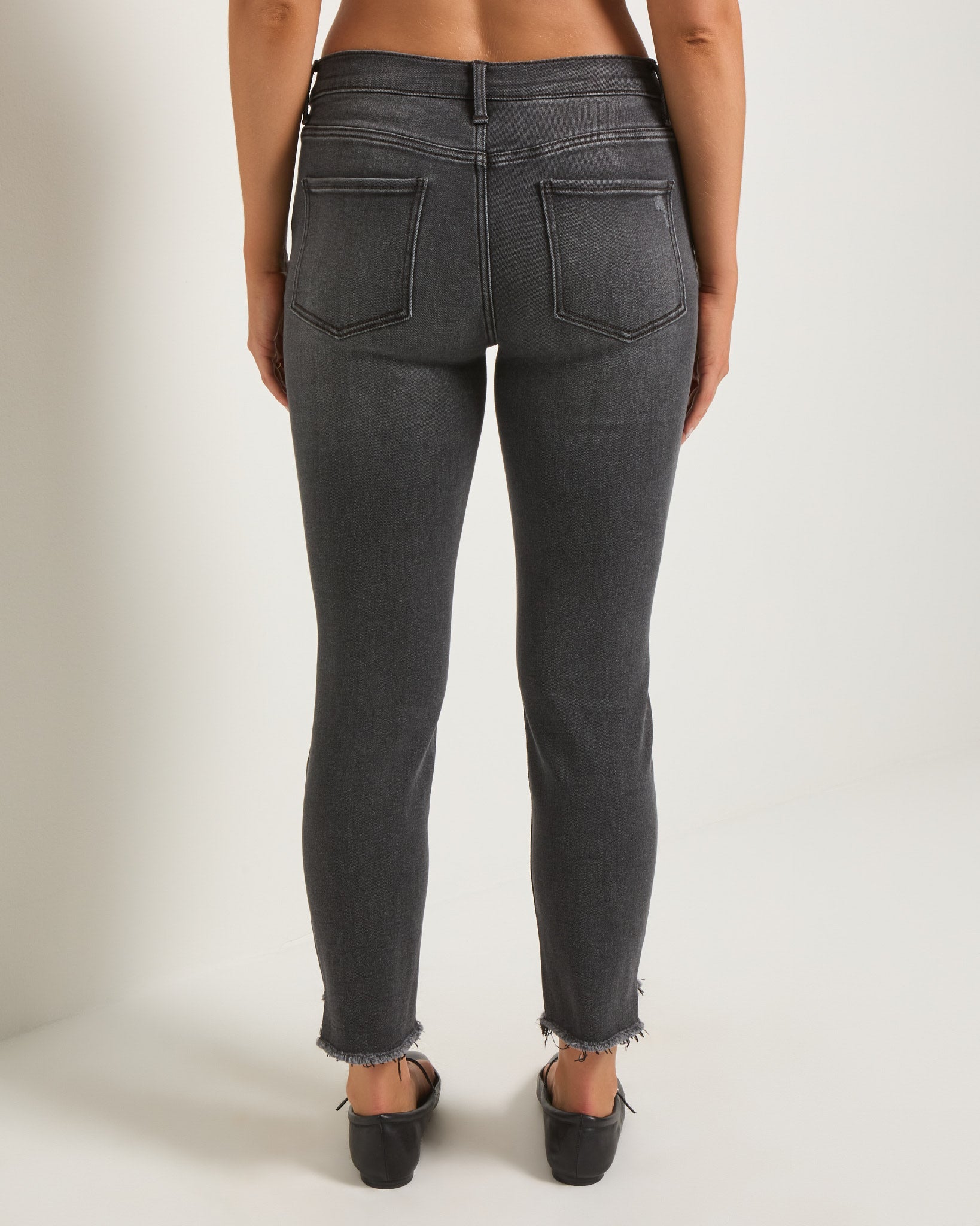 Grey Mist $|& SEAS Mariposa Frayed Step Hem Skinny Jean - SOF Back