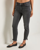 Grey Mist $|& SEAS Mariposa Frayed Step Hem Skinny Jean - SOF Front